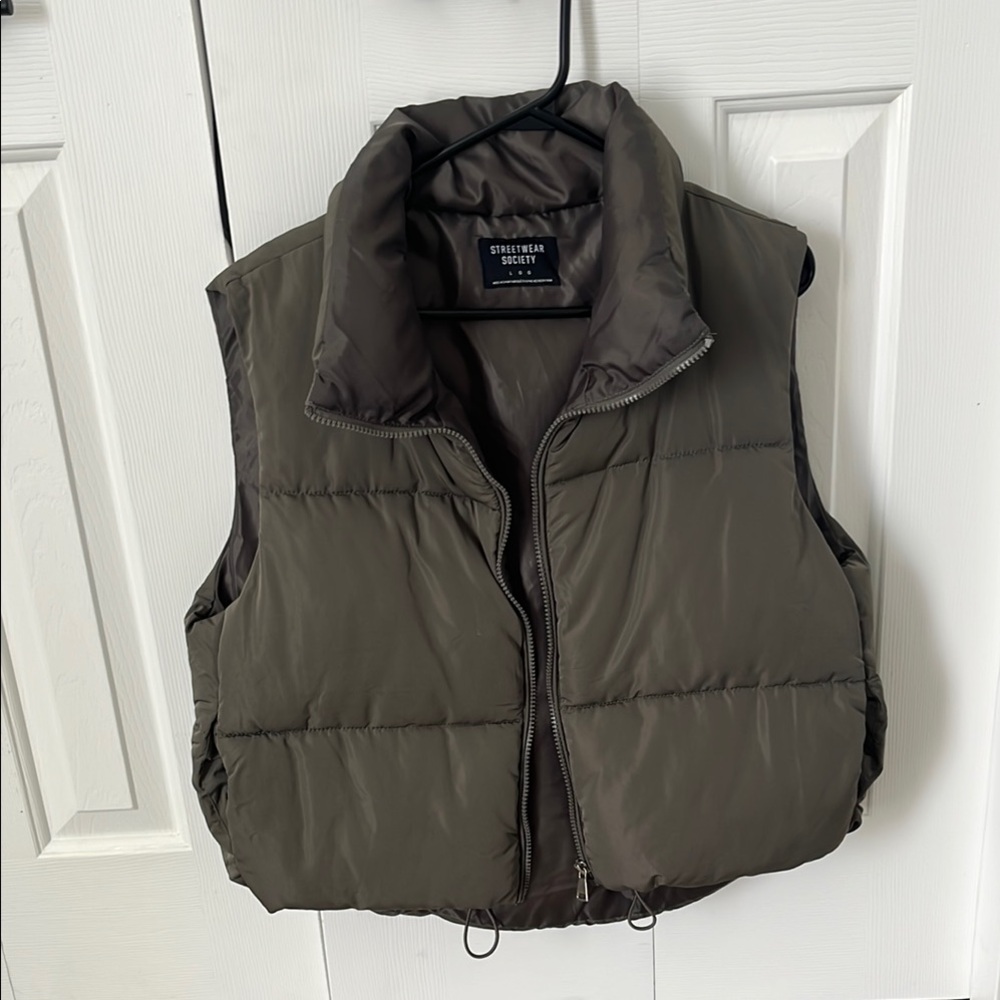 Dark Olive Puffer Vest